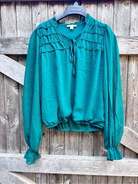 T.J.Maxx Emerald Green Blouse
